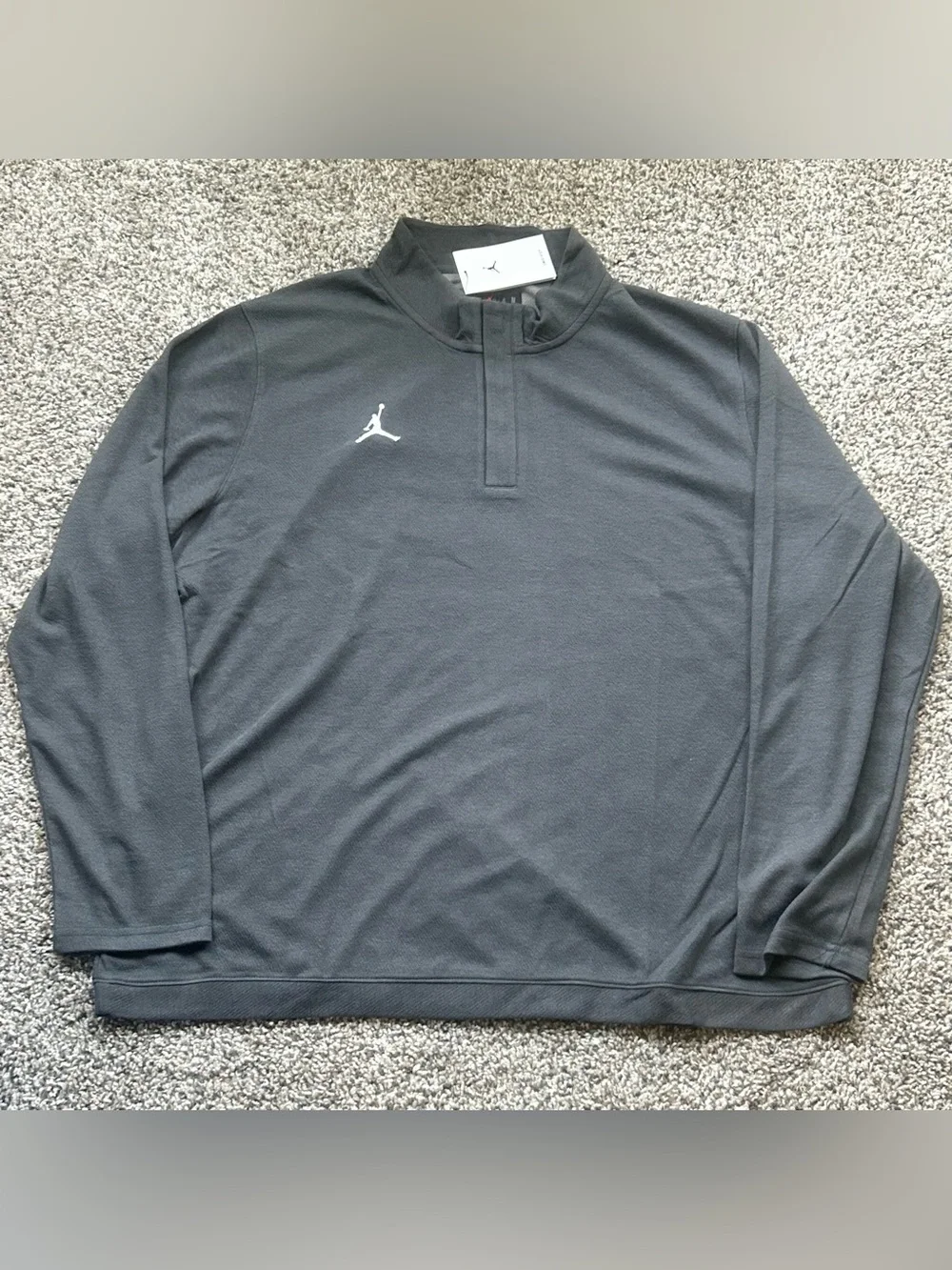 Jordan TEAM Dri-FIT Half-Zip Athletic Top Anthracite Gray Mens XXL DQ7913-060